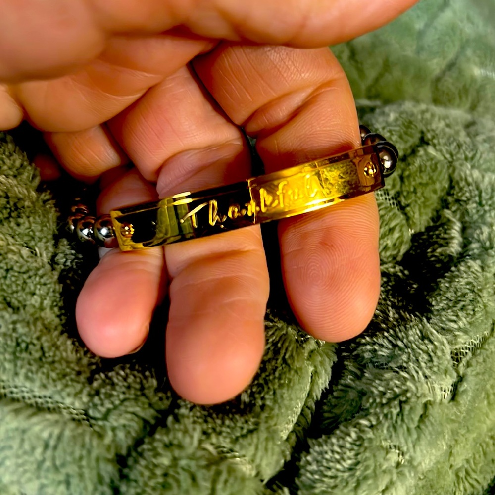 Rustic Cuff Thankful Bracelet - image 1